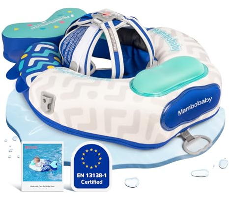 HECCEI Premium Bouee Bebe, Mambobaby Flotteur Flottant Non Gonflable Increvable pour Enfants, Bouée Bébé en Matériau Doux Idéal pour l'Apprentissage de la Natation pour Bébé de 3 à 24 Mois