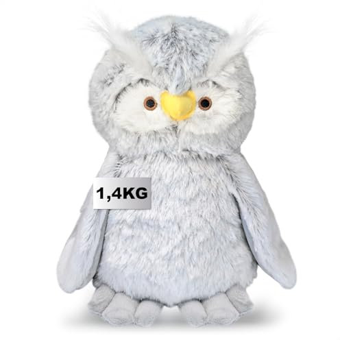 COM-FOUR® fermaporta - fermaporta pesante con un simpatico design a forma di gufo - fermafinestra ideale per correnti d'aria - accessorio funzionale per la casa - blocco freno 1,4 kg (Aquila gufo)