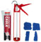 Decorators Caulk White Set - Bundle With Soudal White Caulk Gap And Crack Filler Acrylic Silicone Adhesive Sealant, Sealant Gun And Silicone Smoothing tool