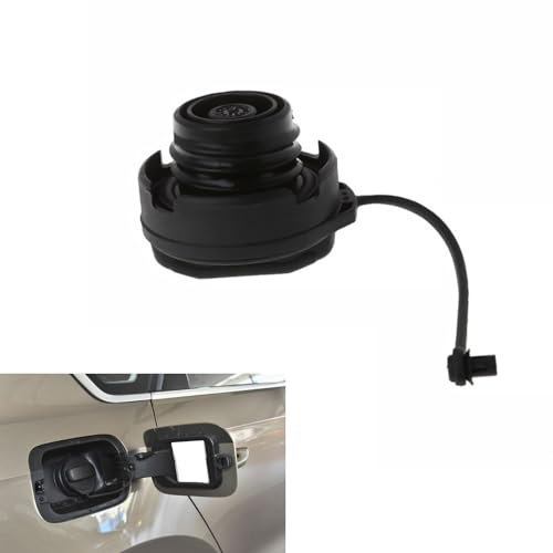 IUSOT Fuel Filler Cap with Securing Strap, Petrol Cap Replacement, Universal Fuel Cap for Cars, Car Fuel Tank Caps for VW Golf MK4 MK5 MK6 Audi A4 A6 A8 Jetta Passat, 1J0201550A 1J0 201 550A