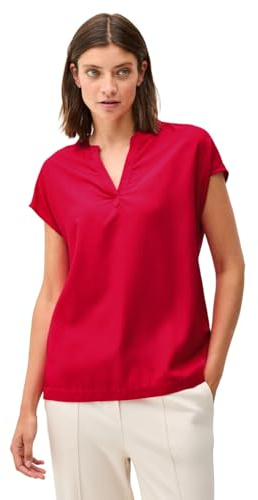 CECIL Damen B345612 Blusenshirt in Unifarbe, Glazed Apple Red, XXL