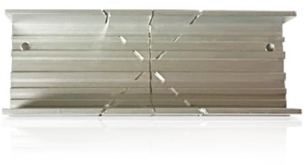 TRACOMPAN - Caja de inglete de aluminio de 135 mm, herramienta de inglete de 3 ángulos de corte con compatibilidad de sierra manual, bloque de inglete de metal duradero para carpintería, bricolaje y