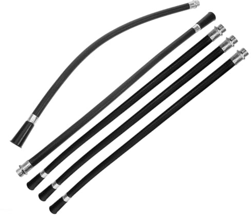 HORIALENCE Flexible High Efficiency Fire Suppression Hose with Pvc and Iron Material 5pcs Fire Extinguisher Powder Tube Hose Set for Homes and Offices Safety Assurance