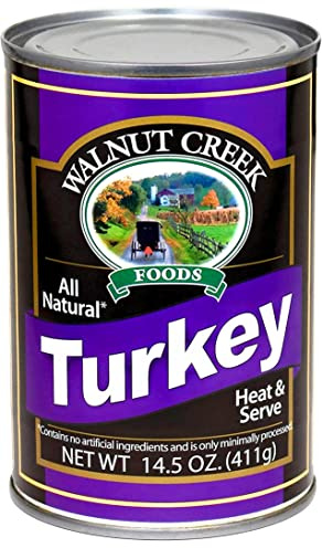 Walnut Creek All-Natural Turkey Pieces, Favorite Amish Food, 14.5 Oz. Can (Pack of 4)