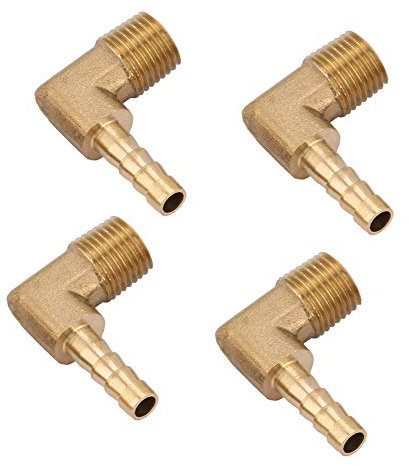 4 pezzi raccordo tubo giardino g1/4 (6 mm) con connettore barb e filetto maschio - adattatori in metallo per tubi, giunti di collegamento per irrigazione e uso versatile