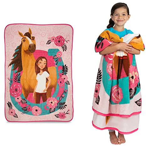 Franco Kids Bedding Super Soft Micro Raschel Throw, 46 in x 60 in, Spirit Riding Free