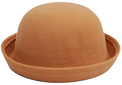 Cool4 Cappello da donna in feltro Melone Bowler per il tempo libero Party Elegant WME02 (Camel)