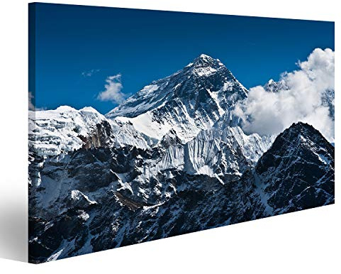 islandburner Prime Bild auf Leinwand Mount Everest Mountain Peak - die Spitze der Welt (8848 m) Wandbild Leinwandbild Poster