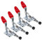 sdhiiolp 4 Stück Schnellspanner Kniehebelspanner Set Kniehebelklemme Klemmhebel 301 AM Haltekapazität Hub Push Pull Action Handwerkzeug Schnellspannwerkzeug für Maschinenbetrieb Zimmerei Schweißen