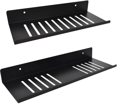 DecorDwell 2 Duschregal,Duschablage Ohne Bohren Duschkorb Selbstklebend Badezimmer Regal Rostfrei Weltraum Aluminium Duschkörbe mit Miniaturkante Hohlem Sockel