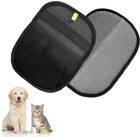 1 PCS Gant Anti Poils Animaux - Gant Poil Chat et Chien Double Face Réutilisable - Brosse de Nettoyage Électrostatique pour Canapé, Tapis, Vêtements et Meubles - Accessoire de Toilettage Doux 18×24cm