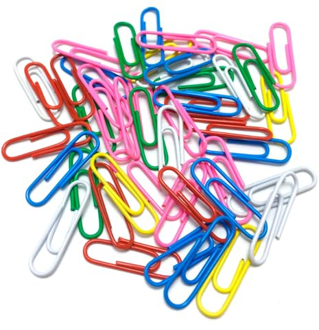 210 Pcs Paper Clips Assorted Colours, Metal Paperclips with Smooth Finish, 28mm Paper Clip for Office & Home, Document Organising
