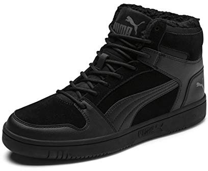 PUMA Herren Puma Rebound Layup Sd Fur Sneaker, Puma Black Castlerock, 44.5 EU