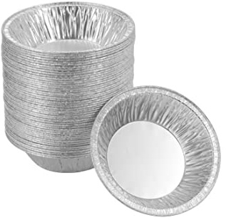 Waytiffer (50 Pack Pie Pans 5 inch,Mini Pie Tins HEAVY-DUTY Disposable Aluminum Foil Tart,pie Pans for Baking Personal Mini Pies, Easily Stack & Store, Freeze & Reheat