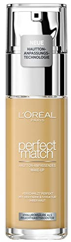L'Oreal Paris True Match Liquid Foundation, Skincare Infused with Hyaluronic Acid, SPF 16, Available in 46 Shades, 5.5N Sun, 30 ml