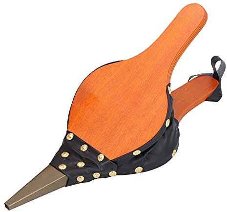 Soplador de Chimenea, Fuelle de Madera para Chimenea de 15,4 x 6,1 Pulgadas, Fuelle de Chimenea para Exteriores, Barbacoa, Parrilla, Chimenea, Fuelle de Mano para Barbacoa, Picnic