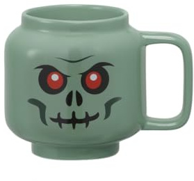 Room Copenhagen LEGO - Taza de cerámica pequeña (225 ml), diseño de esqueleto verde