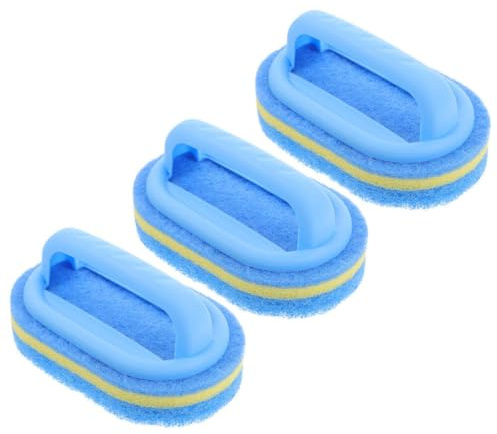 Healvian 3st Handhållen Rengöringsborste Badkar Och Kakel Mångsidig Svampborste Med Ergonomiskt Handtag För Rengöring Keramik Och Marmor