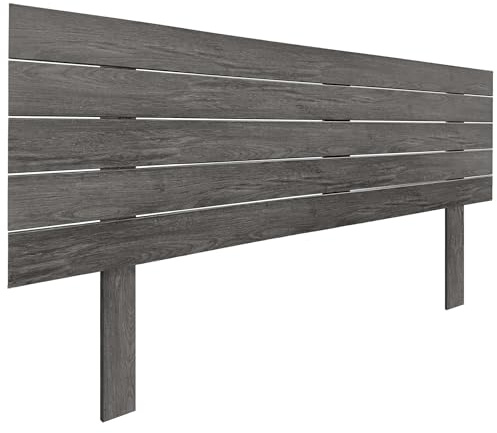 DHOME Testiera in Legno Riciclato DM con Gambe Stile Pallet Orizzontale Letto Pallet Supporti inclusi(Legno di Frassino, 160cm)