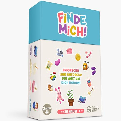 Finde Mich! Indoor Suchspiel – Entdeckerkarten für Kinder ab 2–6 Jahren – Zuhause entdecken & spielerisch lernen – Montessori Lernspiel & Geschenk für Jungen & Mädchen – Spielidee für Schlechtwetter