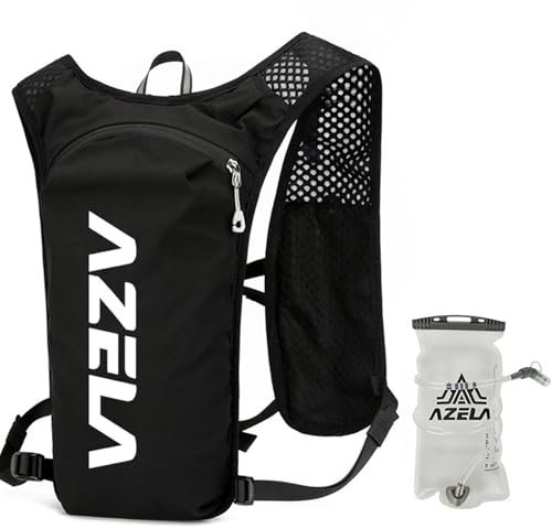 Laufweste Damen Herren, Laufrucksack verstellbare Laufweste mit 1.5L Leichter Trinkbeutel, geeignet für Outdoor-Wandern, Radwettbewerb, Bergsteiger-Trinkweste, Rucksack Laufweste