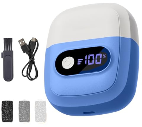 Pulidora eléctrica - File de pie electrónico para exfoliación de la piel | Potente molinillo de callo para pedicación de talones, herramienta de cuidado del pie portátil para amantes de las familias