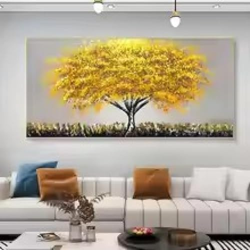 DHHXY Pintura al óleo pintada a mano sobre lienzo @ Cuadro moderno abstracto de pared de paisaje para decoración del hogar 70 x 100 cm sin marco