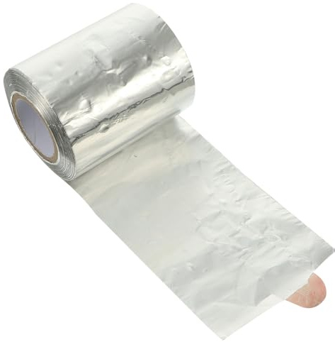 PLAFOPE Feuille de Vernis à Ongles Rouleau Épais et Long Facile à Envelopper 500g en Papier Aluminium Argenté pour Manucure à Domicile et Nail Art Professionnel