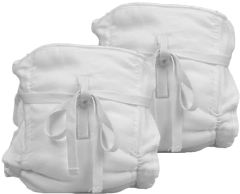 Reusable Baby Diaper Pant 2pcs White Cotton Strap Design