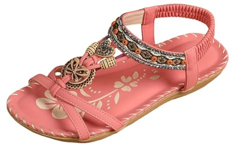 Genérico Sandalias de verano para mujer elegantes y cómodas con separadores de dedos plantilla plana transpirable y tiras traseras ideales para playa y ocio