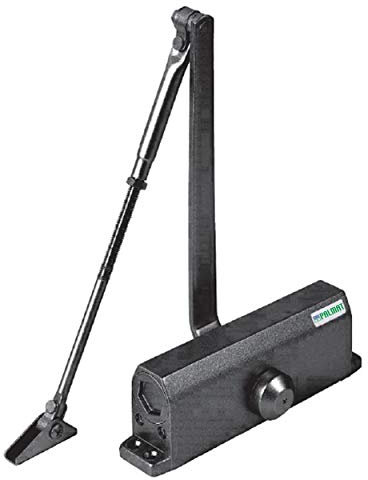 PALMAT - Ferme-Porte Automatique Hydraulique – Réglable, Rotatif, A Bras Compas, Ideal pour maison, Magasin, Bureau, Pour Porte de jusque (60-85 Kg, Noir)