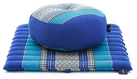 Leewadee Set Méditation Compact Zafu & Zabuton 50 x 50 cm - Petit Kapok Coussin Yoga Zen