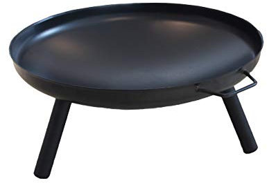 SLABO Bol à feu Brazier Ø 60 cm | cheminée | Foyer | Panier à feu | feu | Bol en Fer | feu de Jardin | réchaud pour Jardin | pré | Jardin | forêt | Grille | terrasse | Camping etc. - Noir