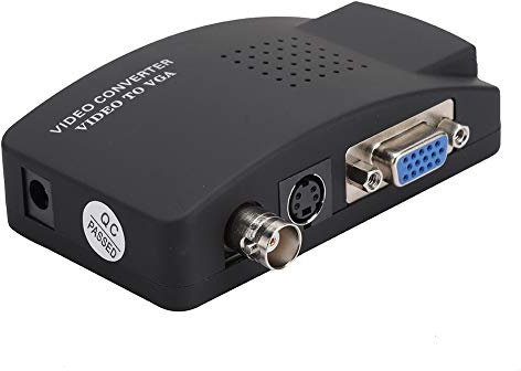 PUSOKEI BNC zu HDMI und VGA Videokonverter für Computer PC EU-Stecker, S-Video HD Konverter Adapter, Plug & Play