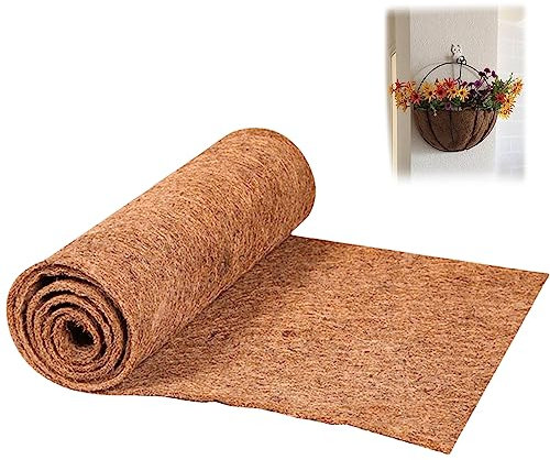 Molbory 40 x 200 cm Kokosmatte Pflanzen, Kokosmatte Meterware,Kokosmatte Pflanzen Winterschutz, Unkrautschutz, Kokos Teppich für Tiere