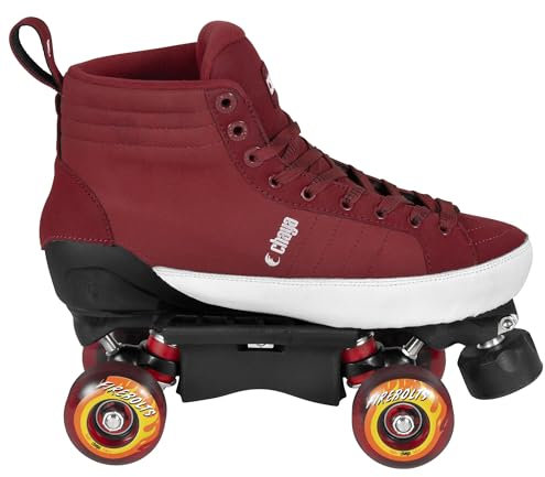 Chaya Rollschuhe Karma Pro - Roller Skates für Damen und Herren im Retro-Look für Roller-Disco - Roll-Schuhe in Rot