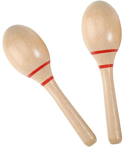 Musiin Vibrant Sound Maracas - Ergonomic Percussion Shakers for Studio, Stage, and Fun(Red lebel)