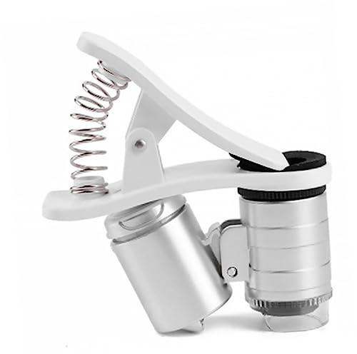 Happyyami Adjustable 60x Microscope Phone Camera Accessory Led Portable Magnifier for Jewelry Currency