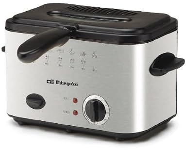 Orbegozo FDR 13 luftfritös utan olja, kapacitet 1,2 l, effekt: 1 200 W, kropp av rostfritt stål.