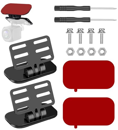 Sorcristy 2PCS Rear Camera Holder Universal Car Camera Holder Adjustable Rear Dash Cam Mount Backup Cameras Bracket Rearview Mirror Windshield Cameras Mount