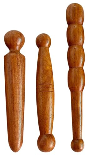 DOITOOL Bâton de Massage en Bois Outil pour Massage Circulation Sanguine Couleur Aléatoire 3 Pièces pour Réflexologie Plantaire Après une Longue Marche