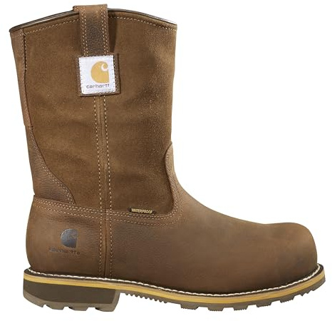Carhartt Men's Traditional Welt 10 Waterproof Nano Toe Wellington CMP1453, Brown, 8 M