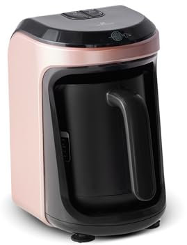KARACA Hatır Hüps Machine à café turque pour 5 personnes, or rose, 535 W, machine à chauffer le lait, machine à café, moka turc avec lait, chocolat chaud, café instantané