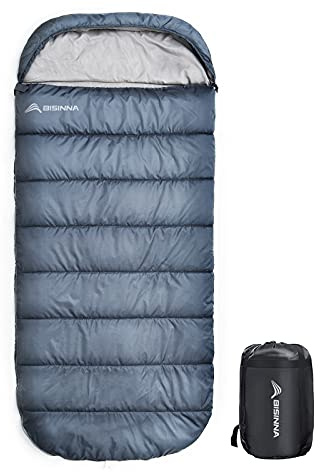 BISINNA XXL Sleeping Bag(90.55x39.37) for Big and Tall Adults,3-4 Seasons Plus Size Warm and Comfortable Waterproof Lightweight Sleeping Bag Great for Camping Backpacking Hiking Indoor & Outdoor