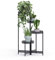 unho Soporte Plantas Interior Exterior Plegable, Soporte Macetas Estanterias para Macetas con 4 Niveles Escalera para Macetas de Metal Estanterias Decorativas Plantas Salón Balcón Oficina 53 x 90 cm