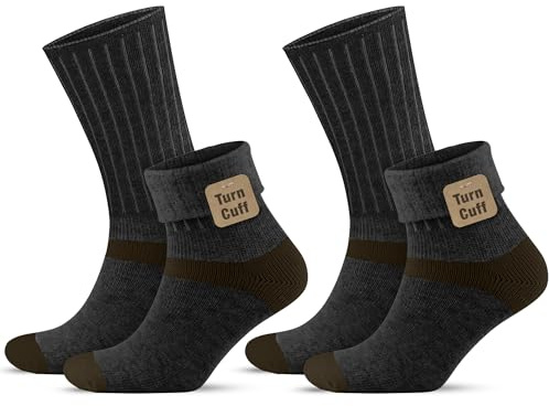 GoWith 2 Pairs Alpaca Wool Socks for Men/Women, Norwegian Warm Winter Thick Thermal Socks Alpaca Socks