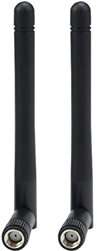 Fohevers Confezione da 2 antenneWiFi Adattatore femmina girevole connettore 90° 2DBi Omnidirezionale per segnale WiFi per router wireless