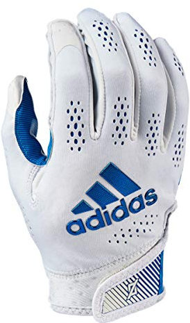 adidas Adizero 11 Erwachsene Fußball Receiver Handschuh, Weiß/Königsblau, 4XL