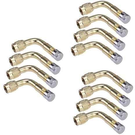 INOOMP 12 Stück 90 Autoreifen Reifenverlängerung 90-grad-vorbau Arbeitskreis Luftverlängerung Reifenschaftverlängerung Stammverlängerungen Schrader Vorbau Schrader-ventil Schlauch Wagen