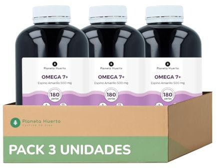 PLANETA ORTO Pack 3x Omega 7 olivello spinoso 180 perle – Idratazione e Rigenerazione Cellulare, Salute della Pelle